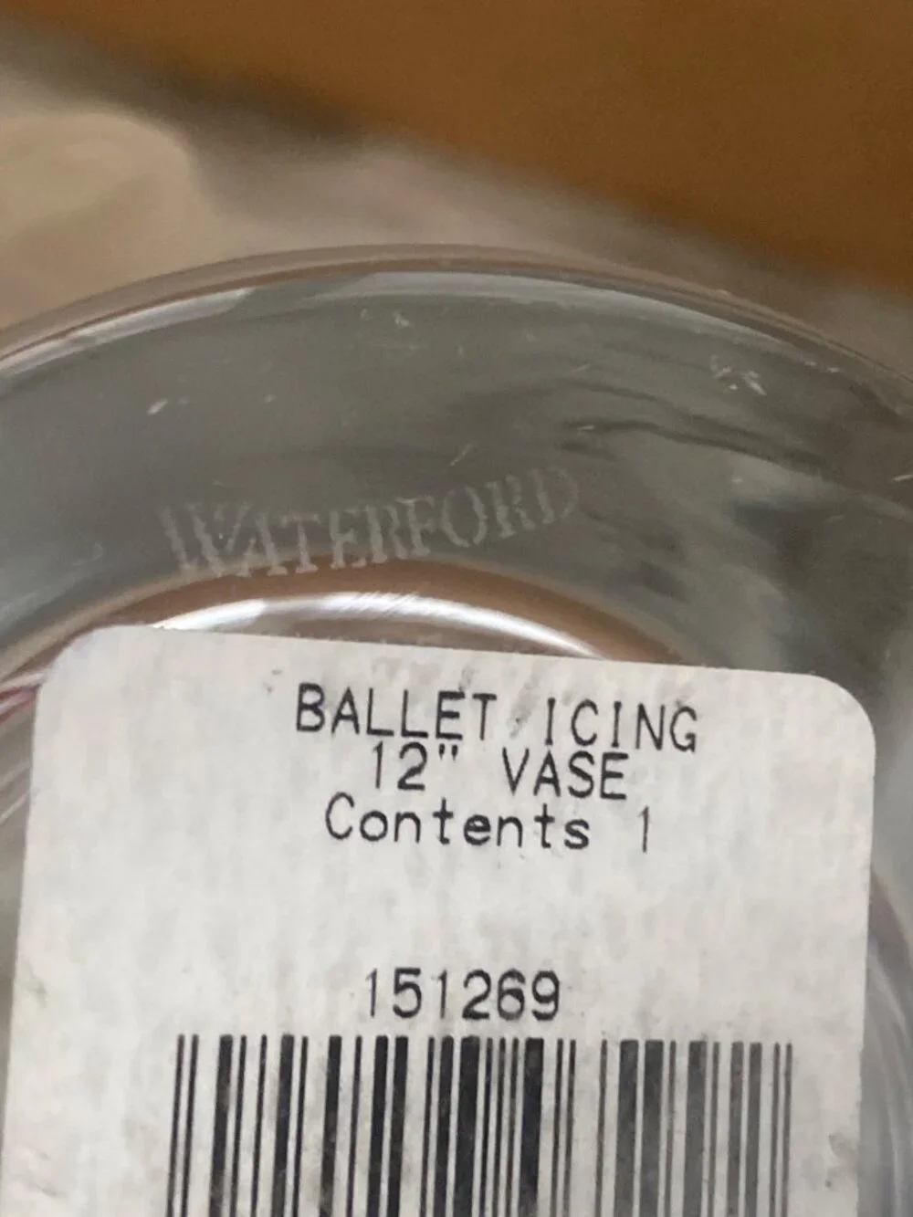 Waterford Crystal Ballet Icing Etched Swirl Vase 12